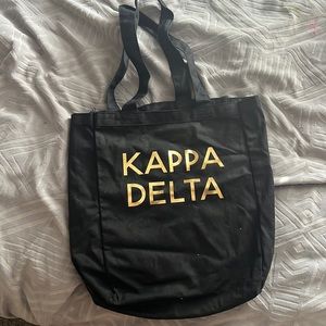 Kappa Delta small black tote bag